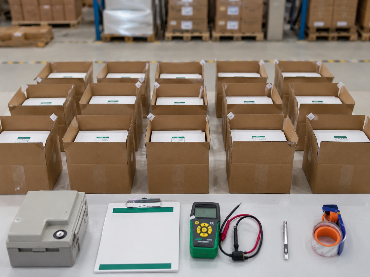 Cartons arranged for receiving and order verification